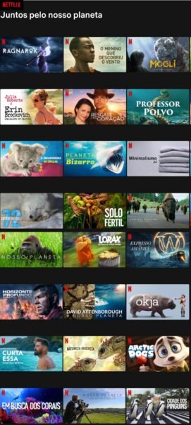 Imagem com os títulos da coleção sobre meio ambiente